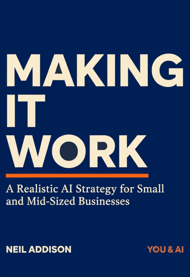 Cover of Making It Work: A Realistic AI Strategy for Small and Mid-Sized Businesses by Neil Addison